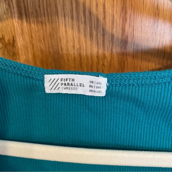 Teal Ribbed Tank XXXL - Picture 3 of 5